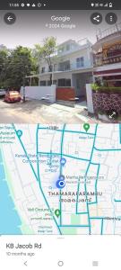 a map of a city with a car in front of a house at Caesars fitness in Jāmb