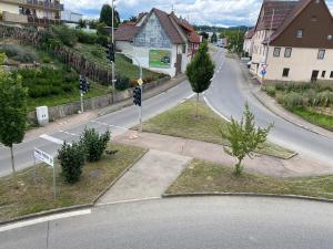an aerial view of a street with a traffic light at notre petit paradis in Winnenden