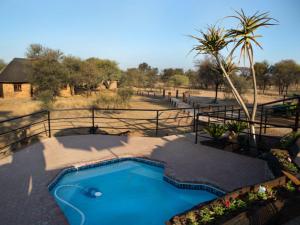 a swimming pool in the middle of a yard at Witgatboom Boskamp in Naboomspruit