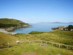 a view of the ocean from a hill at Fascadale in Faskadale