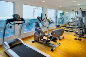 Fitness centrum a/nebo fitness zařízení v ubytování Hues Boutique Hotel