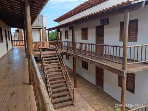 a view of the balcony of a house at pousada mar e vento in Touros