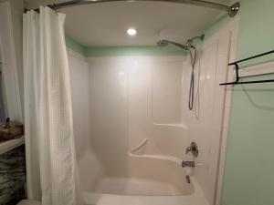 a bathroom with a shower and a bath tub at Langley Suite with Full Kitchen in Langley