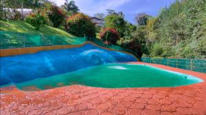 a small pool of water in a yard at Chalet Los Sinsontes in San Rafael