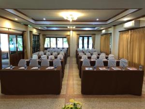 a large room with tables and chairs in it at Leamsai Beach Resort in Suratthani +112 photos