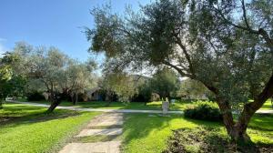 a path in a park with trees and grass at Charme by the Sea, Sant'Andrea in SantʼAndrea Apostolo dello Ionio