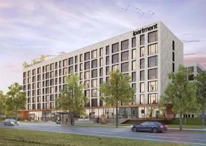 an artist rendering of the exterior of a apartment building at ipartment Darmstadt HOME by Best Western in Darmstadt