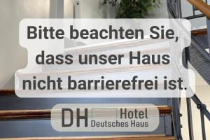 a sign that reads bike beatersie class unseen haus and night barber at DH Hotel Deutsches Haus Mittweida - Ihr digitales Hotel in Mittweida