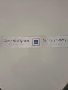 a sign for the santricular safety districtscribed at Casa indipendente Roque Vista al mar con parking gratuito in Vallecrosia