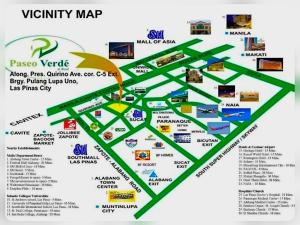 a map of the proximity map at Paseo Verde Condo Unit in Las Pinas - Sleeps 2 Adults & 2 Children in Manila