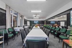 a dining room with a table and chairs at White House in Prague +36 photos