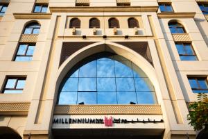 a view of the main entrance to the millenium building at Millennium Taiba Hotel in Medina