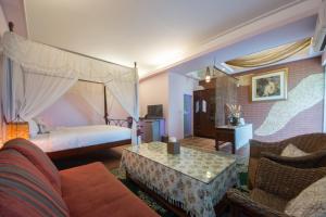 A seating area at Blissful Star