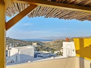 a view from the balcony of a house at Kostoulis Traditional House in Lefkes