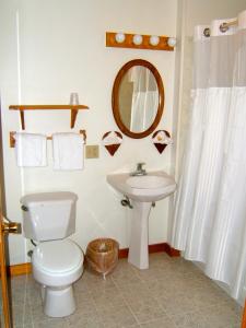 
A bathroom at Inn at Long Trail
