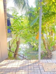 a view of a body of water through a window at Homestay Vườn Dừa in Ấp Nhứt (1) +10 photos