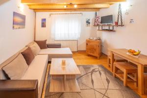 a living room with a couch and a table at Our House Apartments in Kolašin