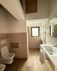 a bathroom with a toilet and a sink at Locanda Baita Donariè in San Vito di Cadore