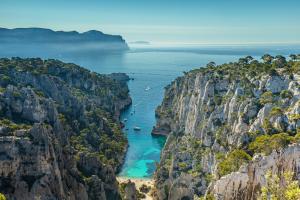a view of the amalfi coast from a cliff at CARANCO - Port et Plage à Pied, AC, WiFi, Parking Inclus in Cassis