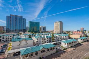 an aerial view of a city with tall buildings at Skyline Loft Studio w City Views in Phoenix