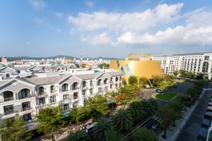 an aerial view of a city with buildings at Grand Bay Hotel - Grand World Phu Quoc in Phú Quốc