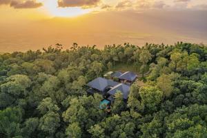 an aerial view of a house in the forest at CardMem Hills View Pool Villa & Resort, Thekkady in Thekkady