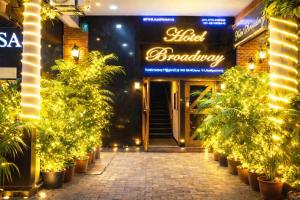 a building with a sign that reads hotel brigham at Hotel Broadway in Chandīgarh