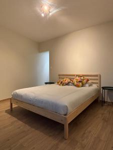 a bedroom with a bed in a room at Les hébergements Rousseau in Oyonnax