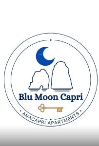 a logo for the blue moon carportarmaarmaarma initiative at Blumoon Capri con accesso Piscina in Anacapri