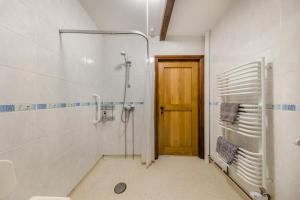 a bathroom with a shower and a glass door at 2 Bed in Builth Wells oc-39471 in Builth Wells +26 photos