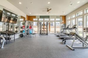 a gym with several treadmills and machines in a room at Chisholm Trace 812 Perfect 2BD 2BA in Cleburne