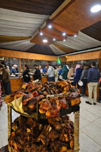 a bunch of food on a table in a market at Kinda Rum Luxury Camp in Wadi Rum