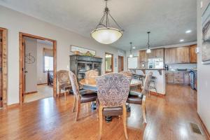 a kitchen and dining room with a table and chairs at Bridges Bay Resort Coronado building 200 in Arnolds Park