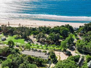an aerial view of a beach and the ocean at Atlantis 6 - 70 Lawson Street in Byron Bay