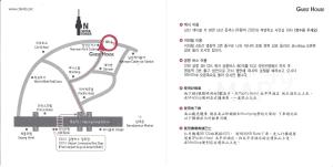 un mapa de la ruta propuesta para el intercambio de autobuses en Crib 49 Guesthouse - Foreigner only, en Seúl
