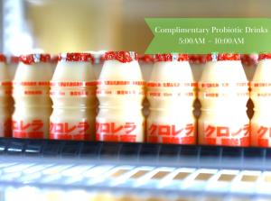 a row of bottles of milk on a shelf at Onyado Nono Asakusa Natural Hot Spring in Tokyo +101 photos