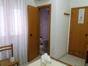 Koupelna v ubytování Hotel Europa