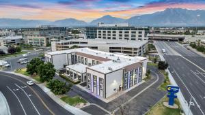 an aerial view of a city with a highway at Comfort Inn Murray – Salt Lake City South in Murray