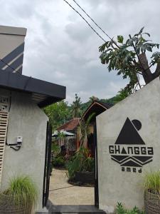 a sign that says elmicee on the side of a building at GHangga Amed in Karangasem