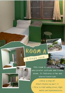 a collage of photos of a bedroom with a bed and a single room at MANITA Banyainim in Krabi +45 photos