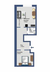 a floor plan of a house at Schleiblick App 5 in Rabenkirchen-Faulück