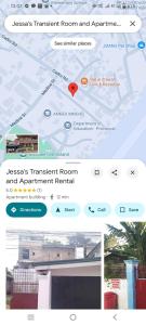 a screenshot of a tessellated room and apartment rental website at Jessa's Transient Studio with Balcony in Masbate +5 photos