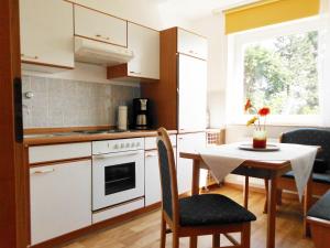 Kuchyň nebo kuchyňský kout v ubytování Premium-Ferienwohnungen Bergblick im Haus Hopfe