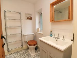 a bathroom with a toilet and a sink at St Anthonys in York +18 photos