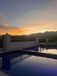 a swimming pool on the roof of a building at M&Js Place in Cebu City