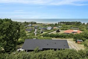 an aerial view of a small town with a house at Seaside Cottage At Bønnerup Strand in Glesborg