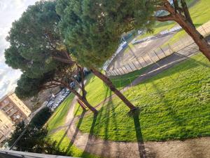 an overhead view of a park with trees and grass at Maria Luisa Home in Poggibonsi