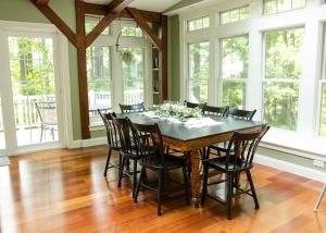 a dining room with a table and chairs at Family-Friendly Strasburg Escape | 50 Mile Views in Strasburg