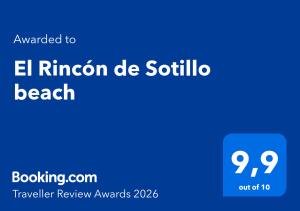 a blue screen with the words el trumponian de solitaire beach at El Rincón del Sotillo beach in Los Alcázares