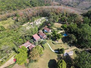 an aerial view of a house in a forest at Lemongarden in Ko Lanta